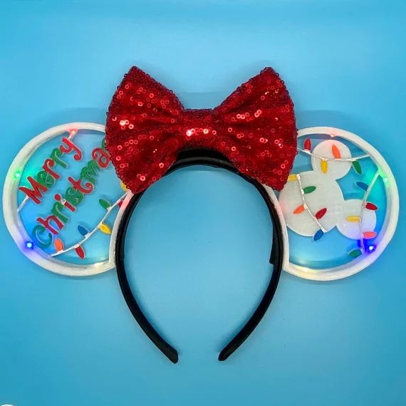 LIGHT UP Christmas 3D Printed Disney Ears | Etsy (US)