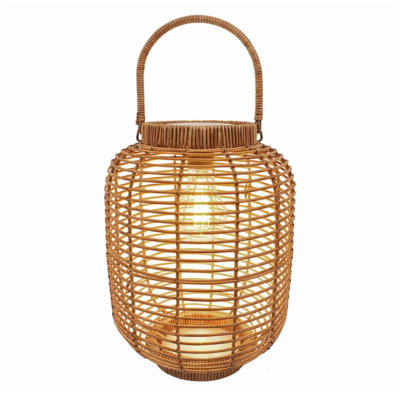 Decorative Brown Outdoor Solar Lantern with Bulb, Large | At Home