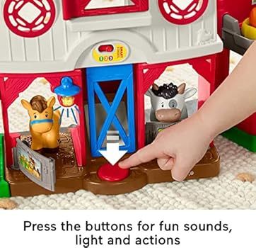 Amazon.com: Fisher-Price Little People Farm Toy, Toddler Playset with Lights Sounds and Smart Sta... | Amazon (US)