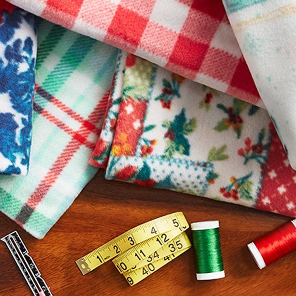 The Pioneer Woman 60" Anti-pill Fleece Charming Check Print Sewing & Craft Fabric by the Yard, Re... | Walmart (US)