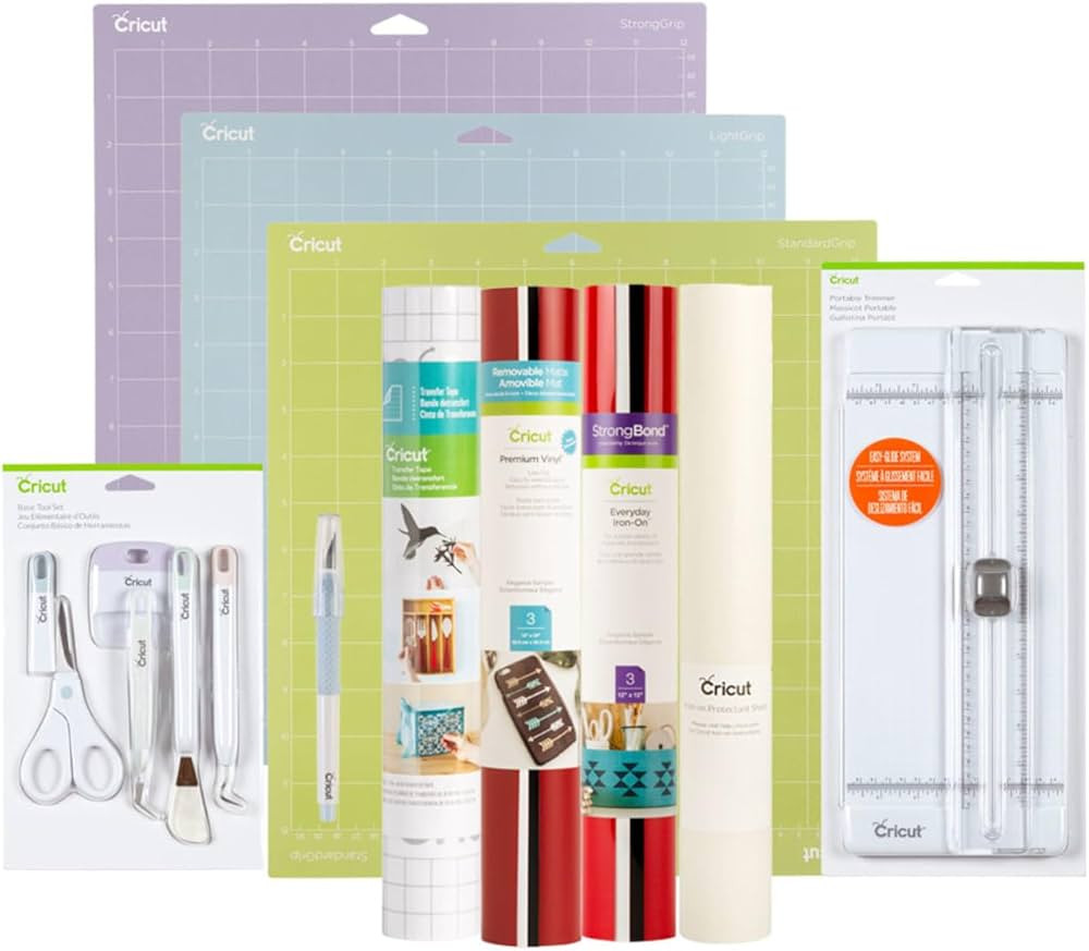 Cricut Essentials Bundle for Cricut Machine - Everyday Iron On Vinyl Sampler, Premium Removable V... | Amazon (US)