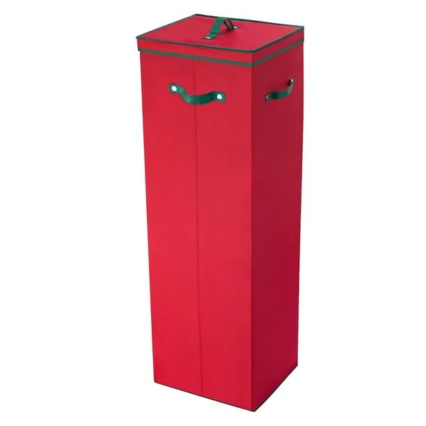 Elf Stor 40 Inch Tall Wrapping Paper Storage Box with Lid, Red - Walmart.com | Walmart (US)