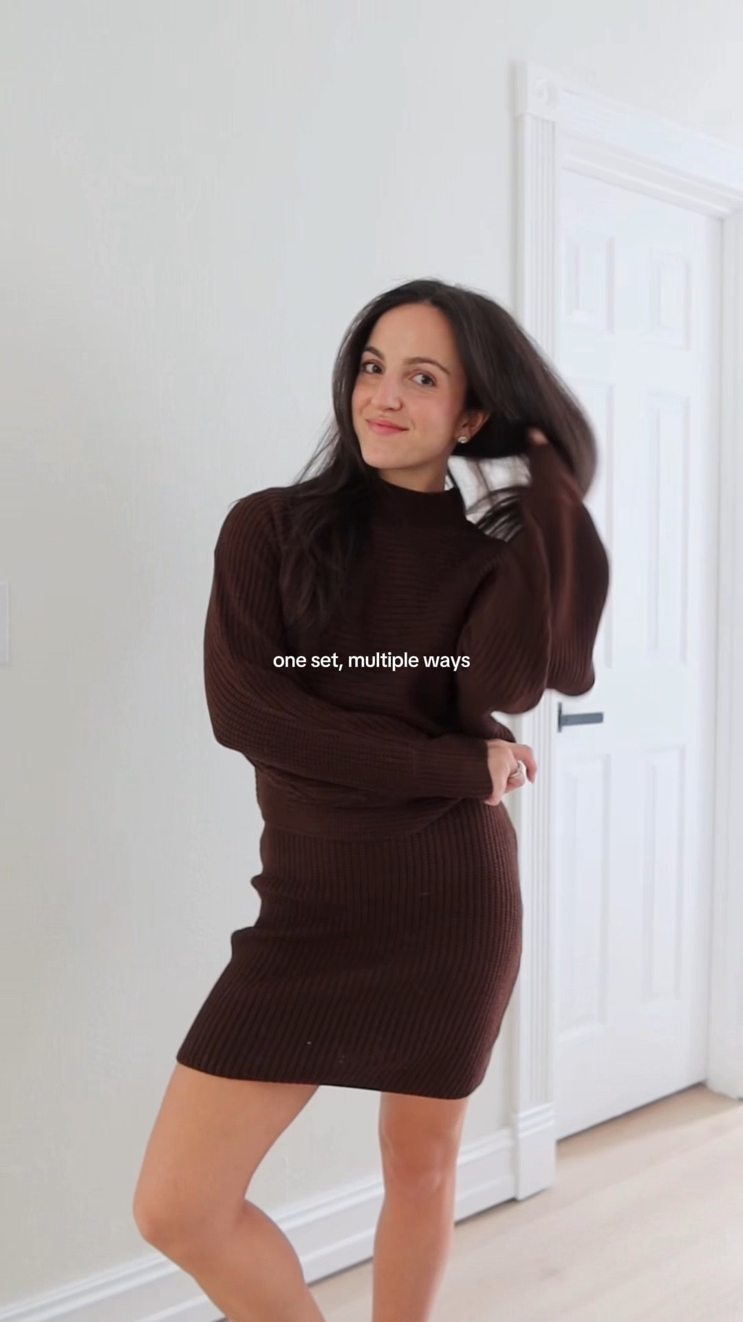 One sweater set from lulus styled multiple ways! Oversized blazer, sweater dress, mockneck sweater, holiday outfits, Thanksgiving outfit, Thanksgiving dress, denim outfits, kitten heel boots 

#LTKFindsUnder50 #LTKSeasonal #LTKStyleTip