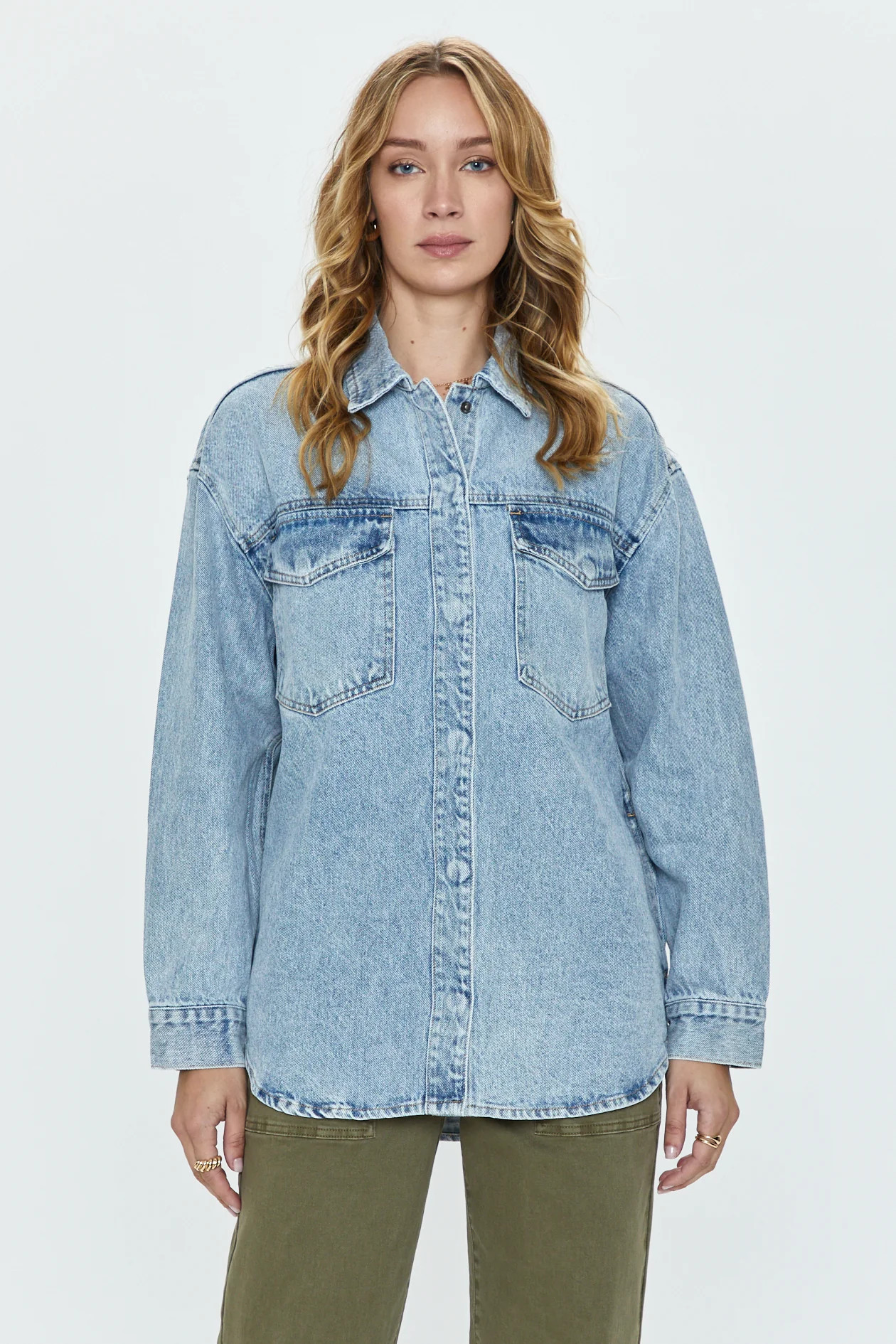 Mandy Oversized Shacket - Paloma | Pistola Denim