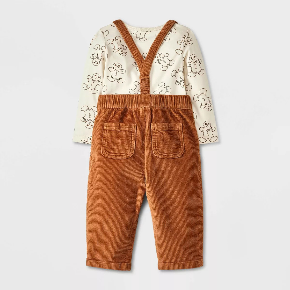 Baby Boys' Gingerbread Cord Suspender Top & Bottom Set - Cat & Jack™ Brown | Target