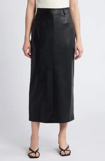 Pixie Market Yve Faux Leather Maxi Skirt | Nordstrom | Nordstrom