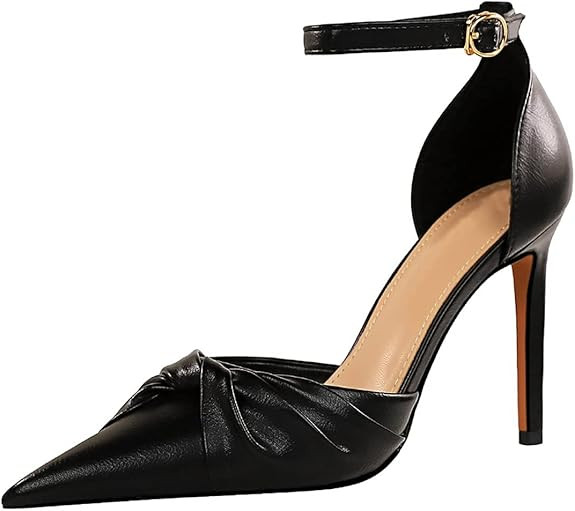 Hanfike Ankle Strap Heels for Women Sexy Pointed Toe Party Pumps Shoes | Amazon (UK)
