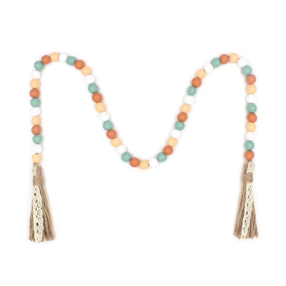 Fall Beads Garland Halloween Hanging Decor Tassels Bead Tassels Colorful Wooden Beaded for Thanks... | Walmart (US)