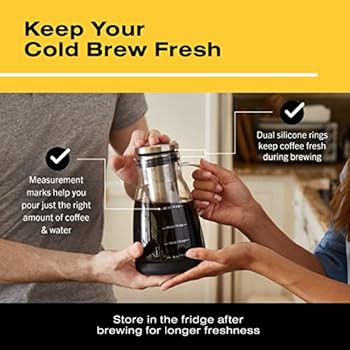 Bean Envy Cold Brew Coffee Maker - 32 oz Glass Iced Tea & Coffee Cold Brew Maker and Pitcher w/ S... | Amazon (US)