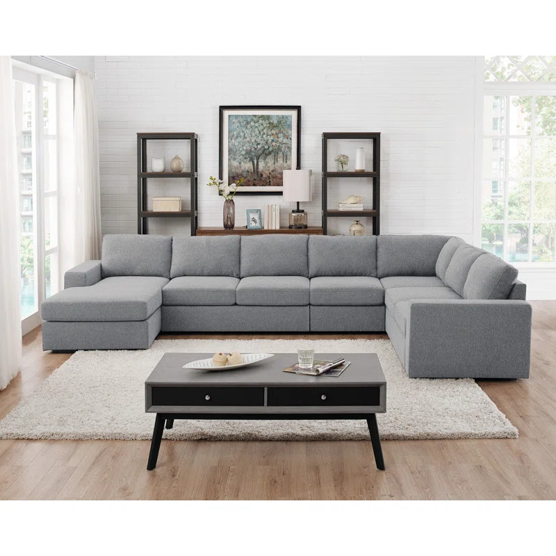 Anadarko 146.5" Wide Modular Sofa & Chaise | Wayfair North America