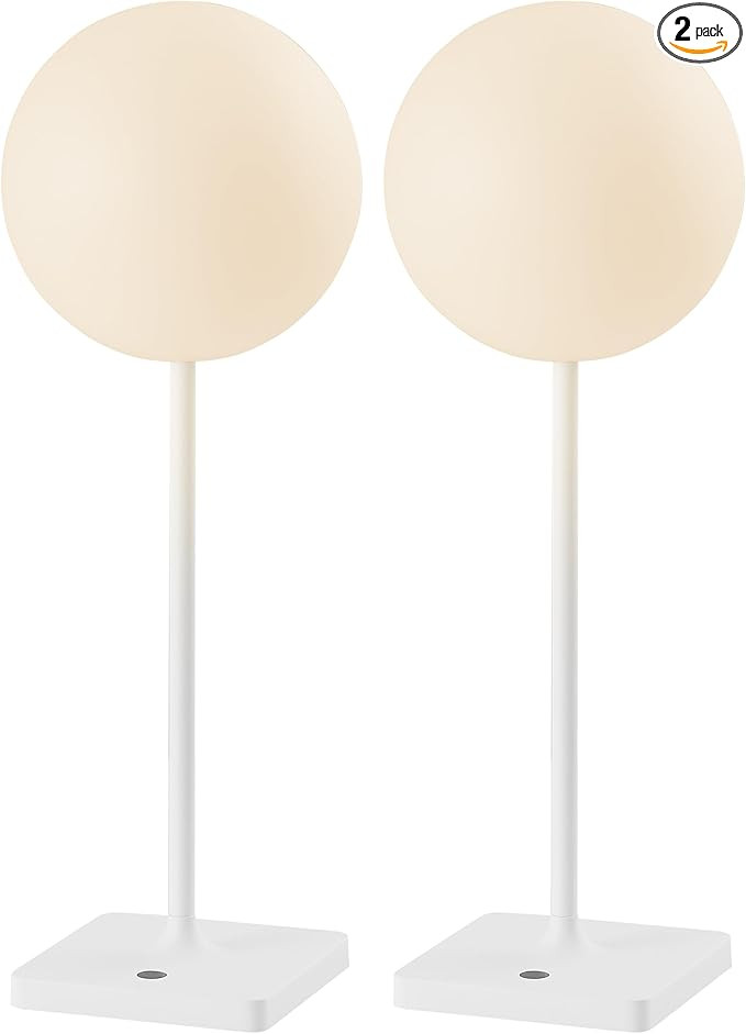 JONATHAN Y JYL7167A-SET2 Allie 17.5" Modern Minimalist Indoor/Outdoor Metal Globe Rechargeable/Co... | Amazon (US)