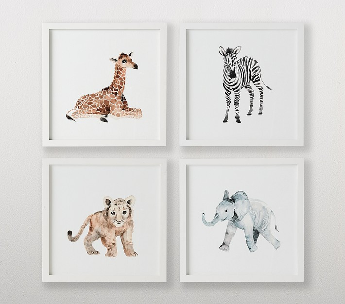 Nursery Animal Framed Art | Pottery Barn Kids
