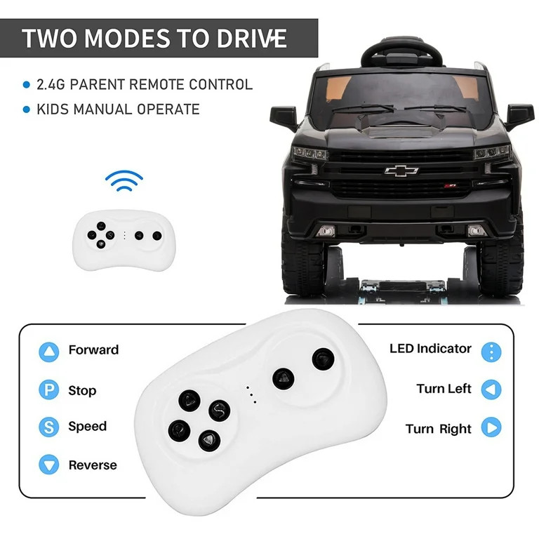 Chevrolet Silverado Ride on Toys Truck, Powered Ride on Cars for 3 Years Old Boy Toys Girl, Elect... | Walmart (US)