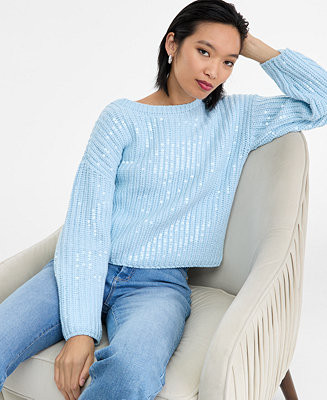 Women's Bold Sequin Sweater, Macy's Exclusive | Macy's