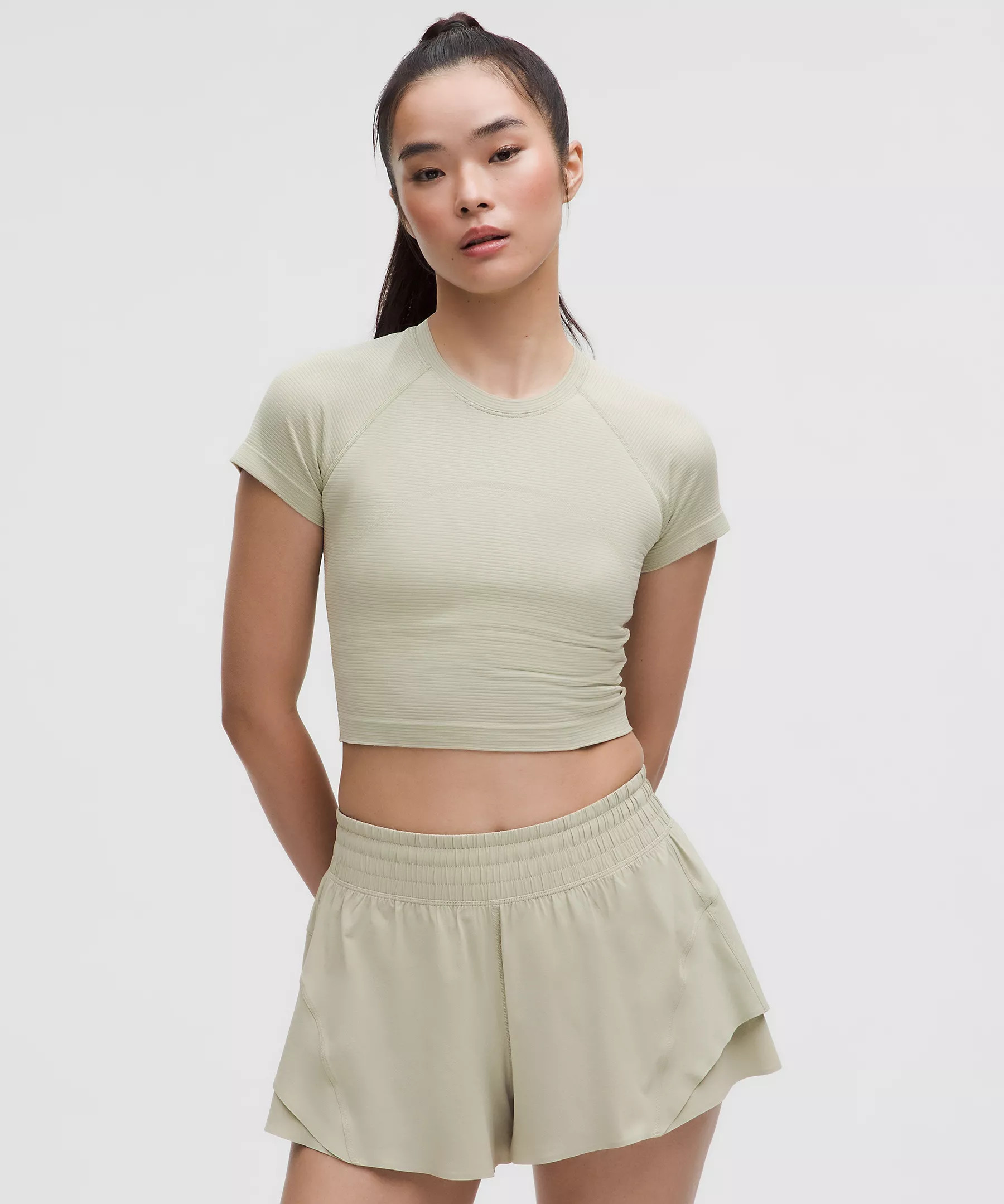 Swiftly Tech Cropped Short-Sleeve Shirt 2.0 | Women's Short Sleeve Shirts & Tee's | lululemon | Lululemon (US)