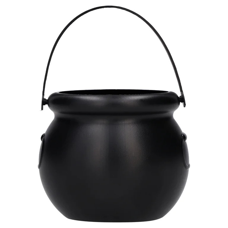 Mini Cauldron Trick-or-Treat Bucket, Black, 4", Halloween by Way To Celebrate | Walmart (US)