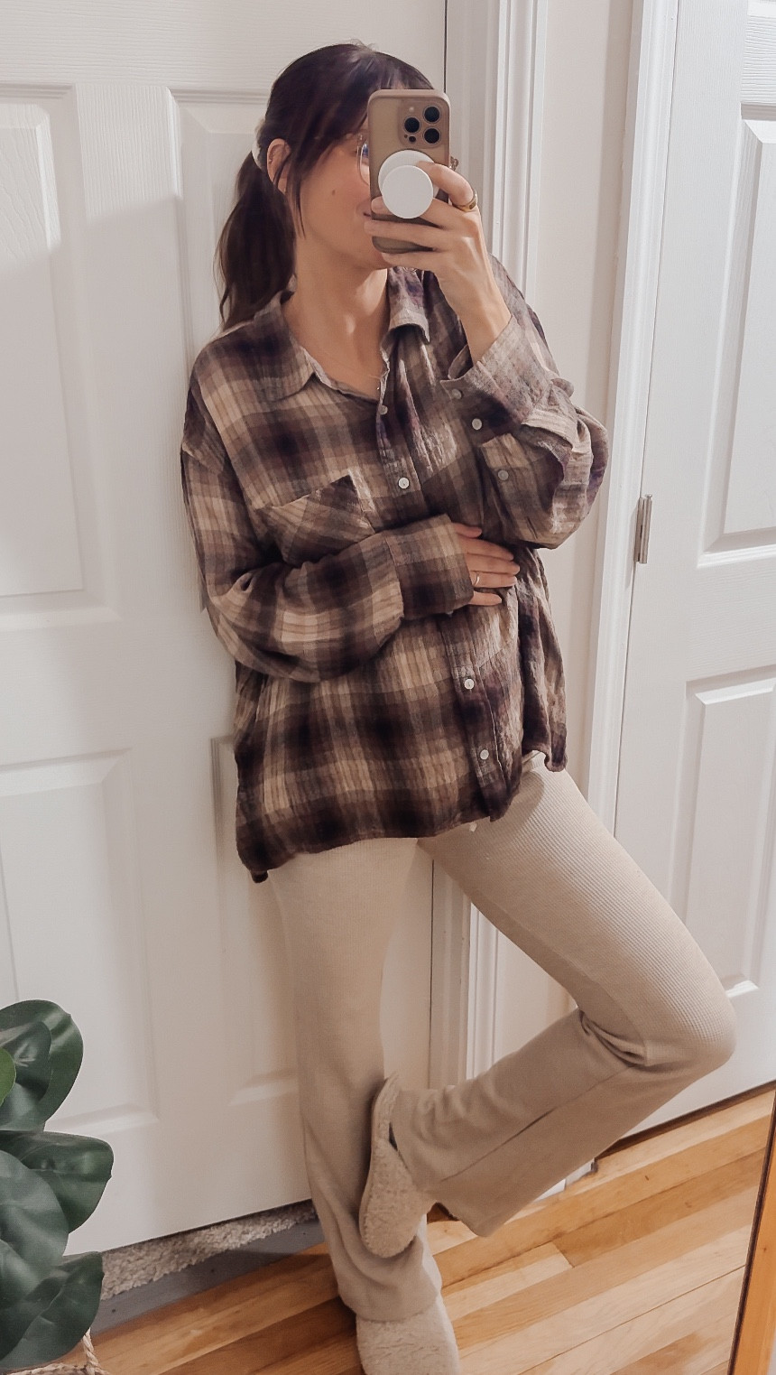 Flannel shirt - softest and coziest ever! 

Pants are also under $12 and VERY COMFY ✨

Fall outfit / bump friendly / cozy pants / lounge pants #LTKStyleTip 

#LTKBump #LTKSaleAlert