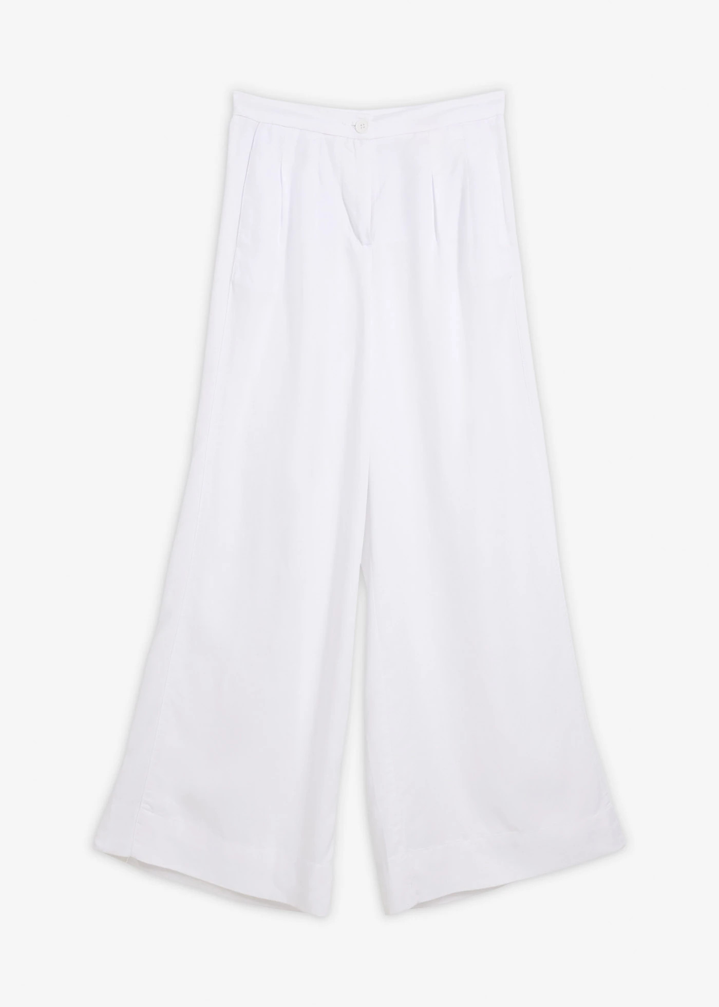 Bandplooibroek van soepel lyocell wit | Bonprix NL (Influencer)