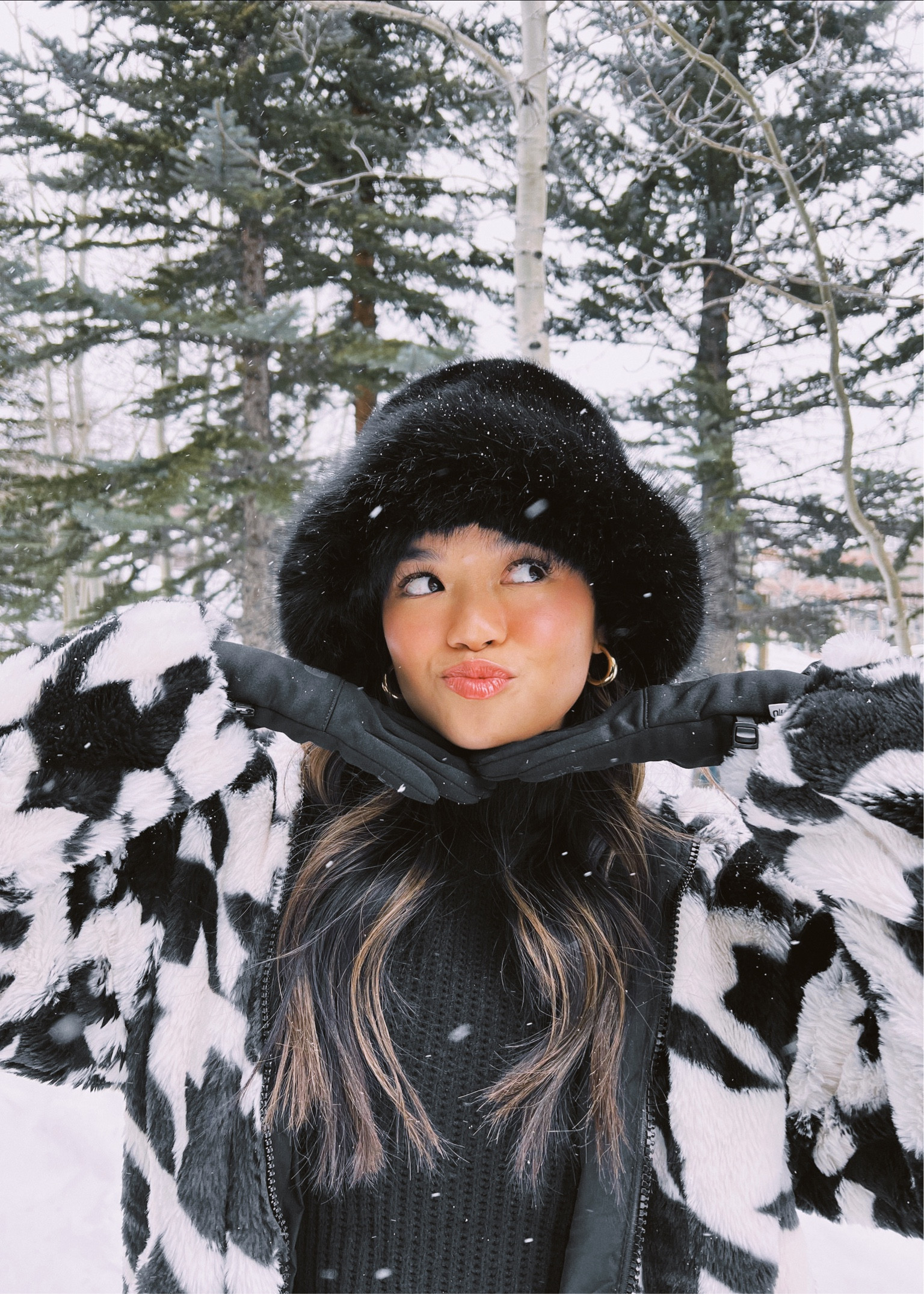 SUPER CUTE BLACK AND WHITE WINTER OUTFIT FOR UNDER $100☺️🖤🤍