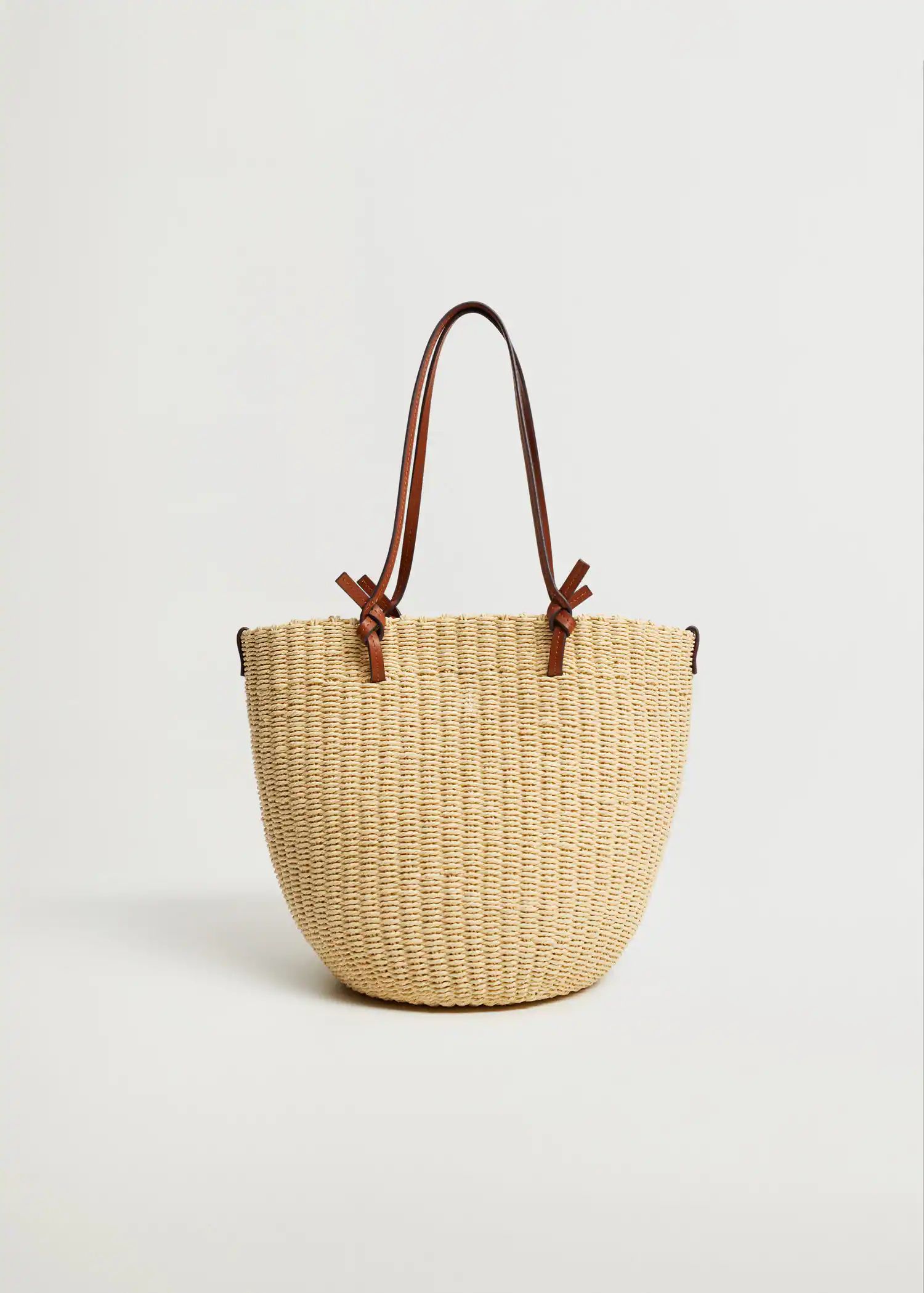 Raffia basket bag | MANGO (UK)