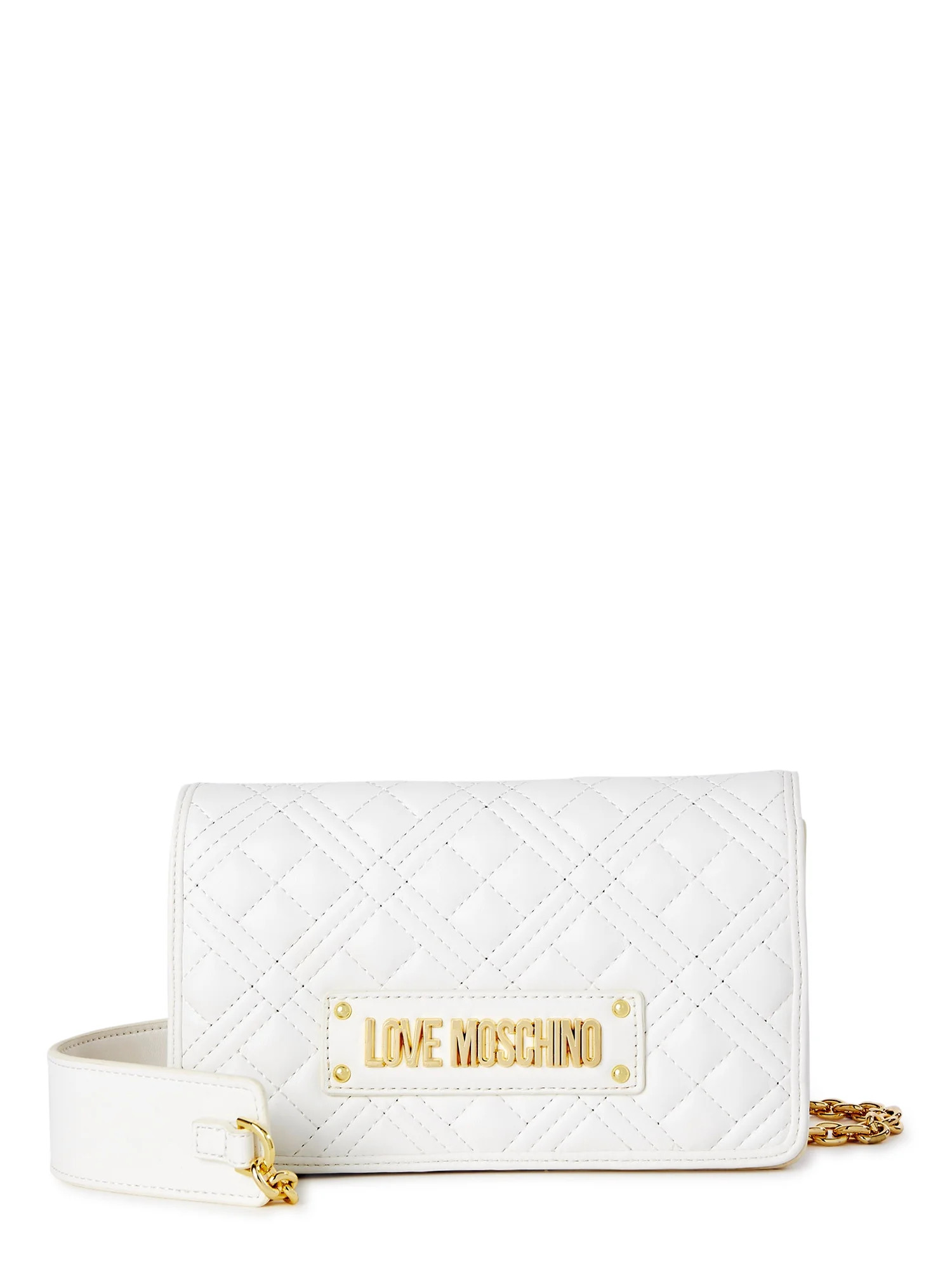 Love Moschino Women's Quilted White Crossbody Bag - Walmart.com | Walmart (US)