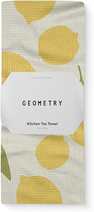 GEOMETRY Kitchen Tea Towels - Quick Dry Microfiber Dish Towels for Kitchen Sunny Lemons, 18" x 30... | Amazon (US)