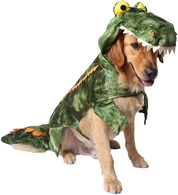 Mogoko Funny Dog Crocodile Costumes, Pet Halloween Alligator Cosplay Dress, Adorable Cat Apparel ... | Amazon (US)