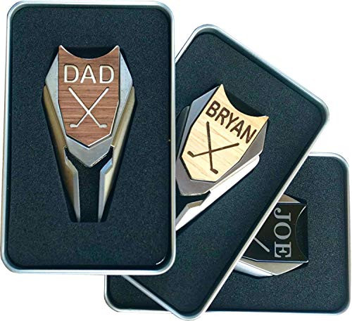 Customized Divot Tool | Personalized Golf Ball Marker | Custom Engraved REAL Wood Golfers Markers | Amazon (US)