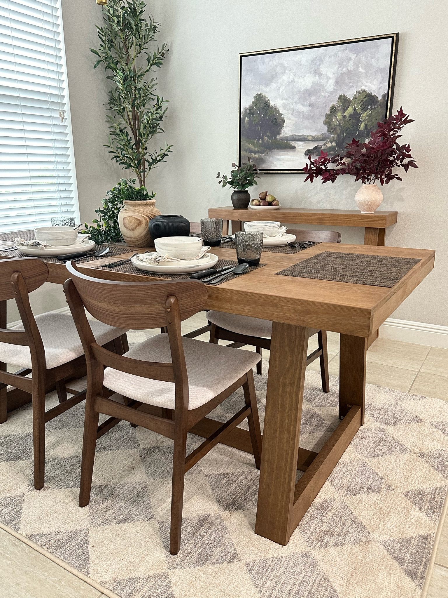 Dining table. Rustic modern. Fall vibes. Home decor  

#LTKHome #LTKFallSale #LTKSeasonal