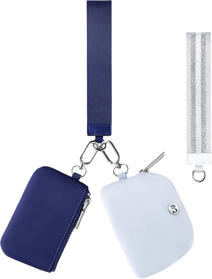Babysun Mini Zip Around Dual Pouch Wristlet With 2 Straps Wristlet Keychain Wallet for Women Coin... | Amazon (US)