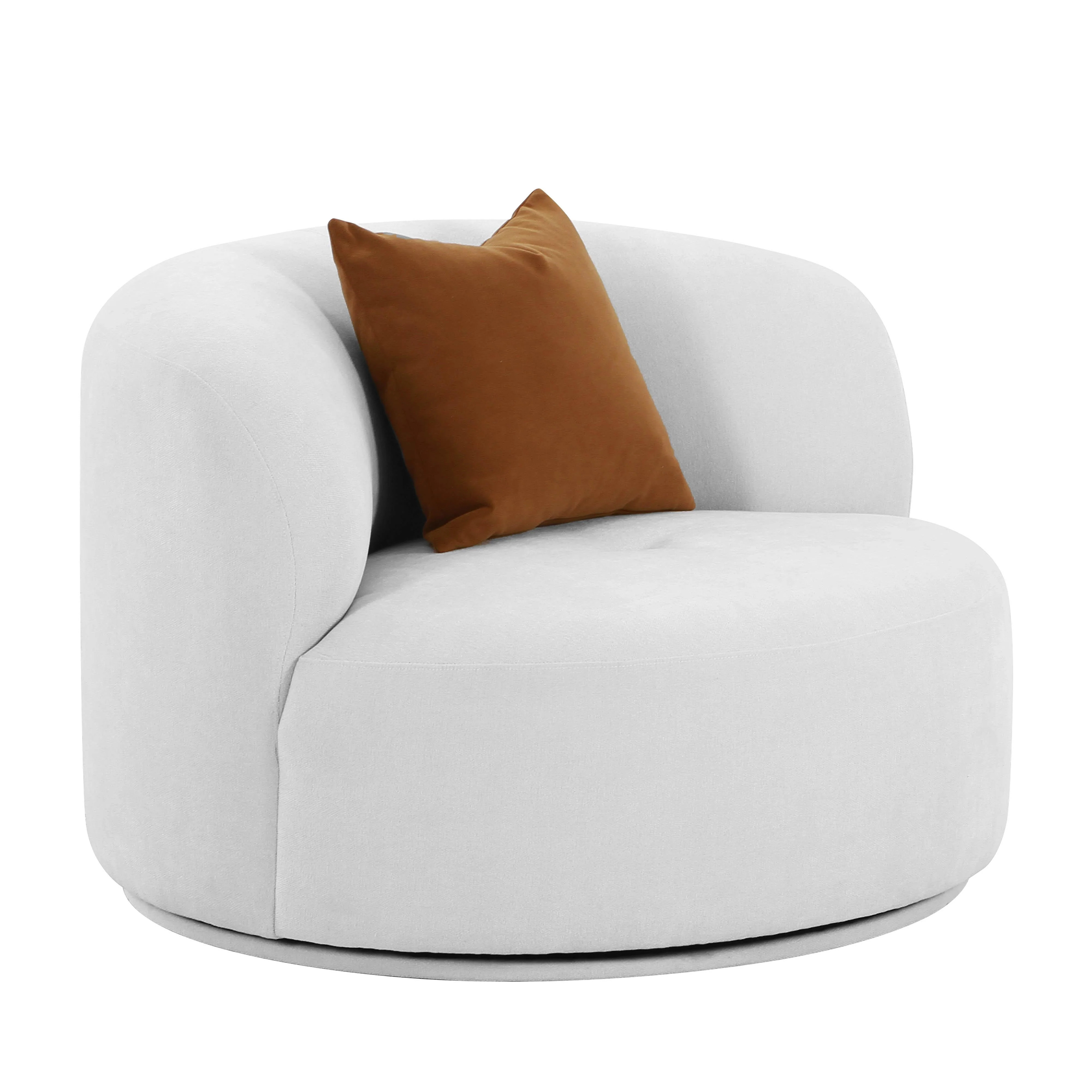 Fickle Grey Velvet Swivel Chair | TOV Furniture