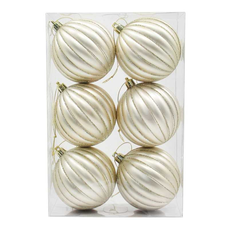 6-Count Gold Ornaments, 3.1" | At Home