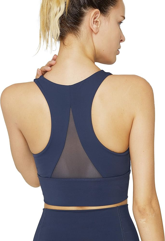 light & leaf Sports Bras for Women Medium Impact Longline Yoga Workout Bra- Running Gym Activewea... | Amazon (US)