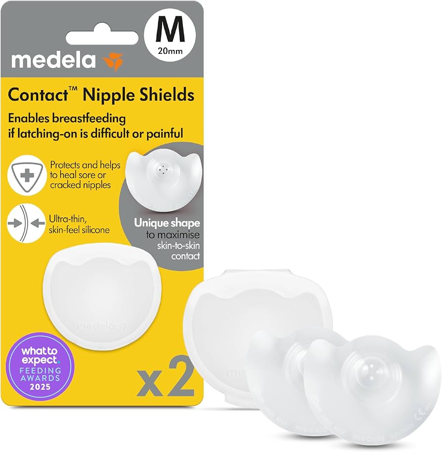 Medela Contact Nipple Shields, Medium 20mm, Food Grade Silicone | for Latching Difficulties Durin... | Amazon (US)