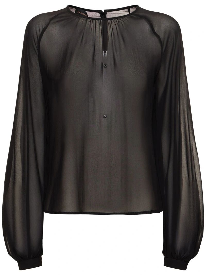 Renee puff sleeve silk blouse | Luisaviaroma