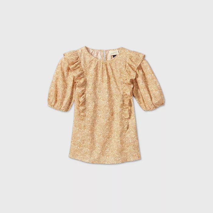 Women's Puff Short Sleeve Ruffle Blouse - Universal Thread™ | Target