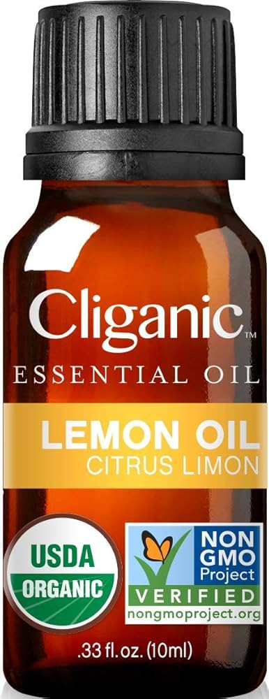 Cliganic USDA Organic Lemon Essential Oil, 100% Pure & Natural | Undiluted, for Aromatherapy, Hou... | Amazon (US)