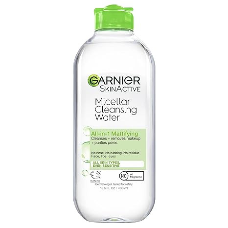 Garnier Micellar Water for Oily Skin, Facial Cleanser & Makeup Remover, Mattifying, For All Skin ... | Amazon (US)