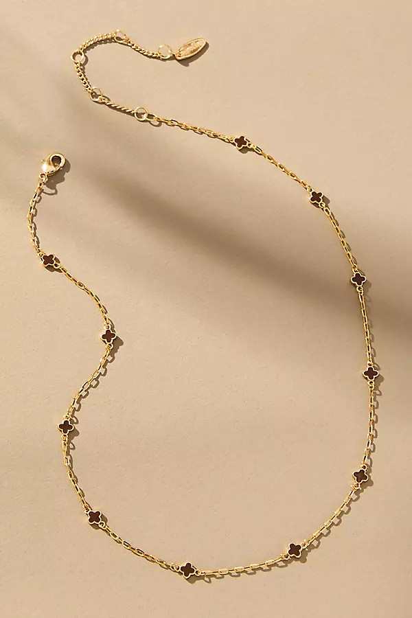Tiny Clover Chain Necklace | Anthropologie (US)