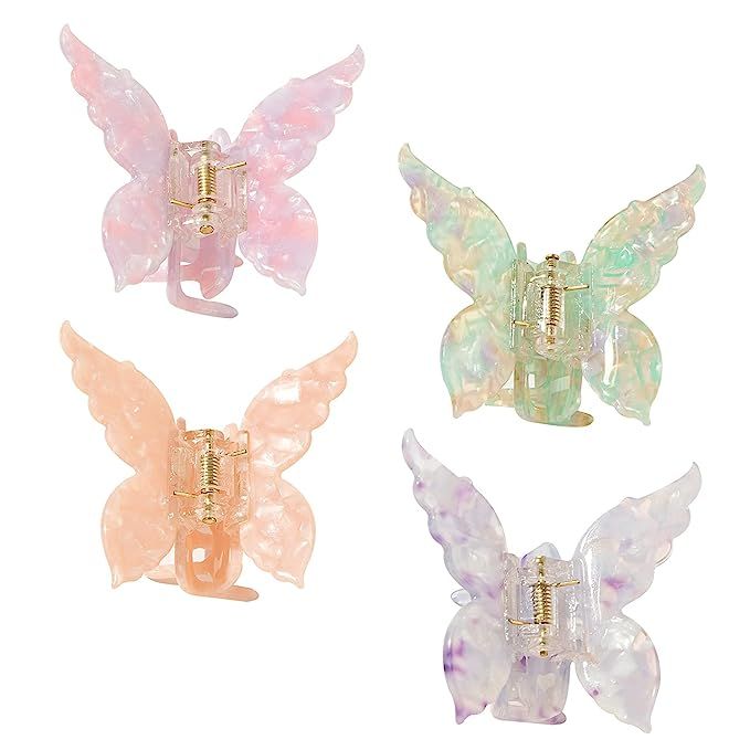 TODEROY Butterfly Acetate Hair Clips Tortoise Barrettes Claw Clips No-Slip Grip French Design Hai... | Amazon (US)