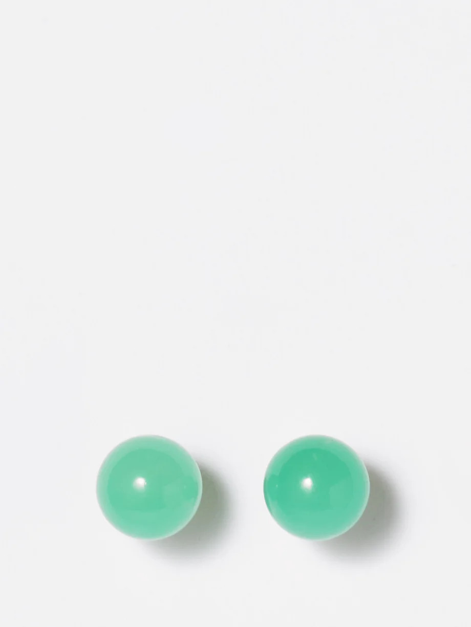 Gumball chrysoprase & 18kt gold stud earrings | Matches (US)