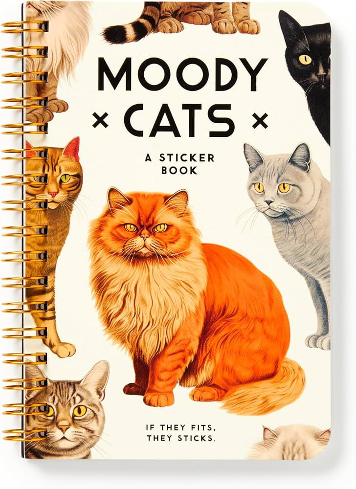 Brass Monkey Moody Cats Sticker Book | Amazon (US)