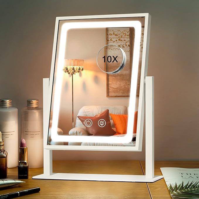 IBRIGHTSO Vanity Mirror with Lights, Lighted Hollywood Makeup Mirror, Touch Dimmable 3 Color Ligh... | Amazon (US)