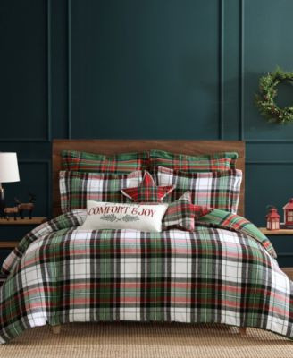 Levtex Spencer Plaid Flannel Duvet Cover Sets | Macy's