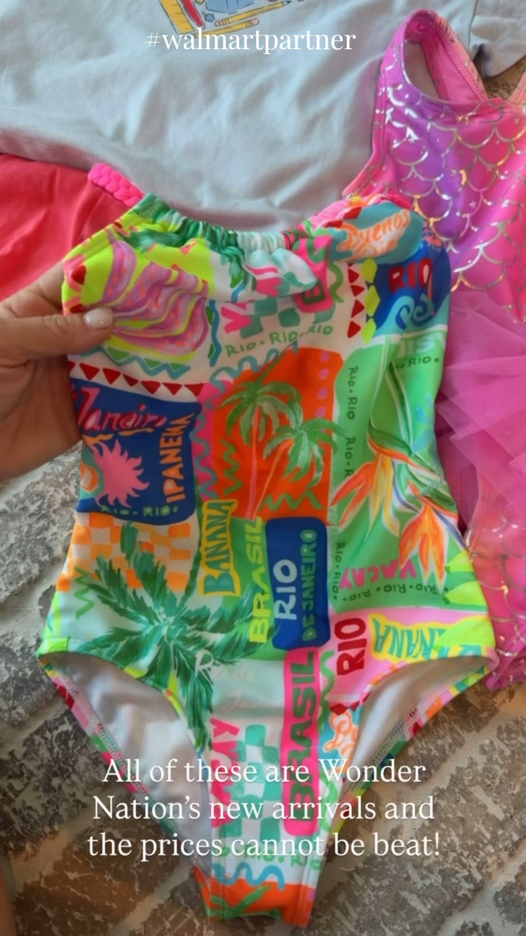 New swim for summer and $7 tees for back to school! #WalmartPartner #WalmartStyle @walmartstyle