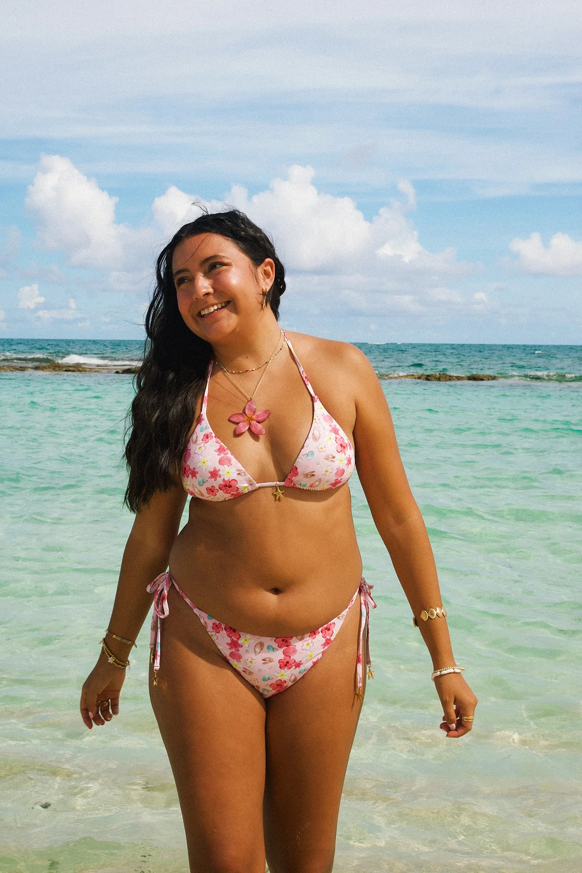 Palm Tie Back Triangle Bikini Top | Dippin Daisys (US)