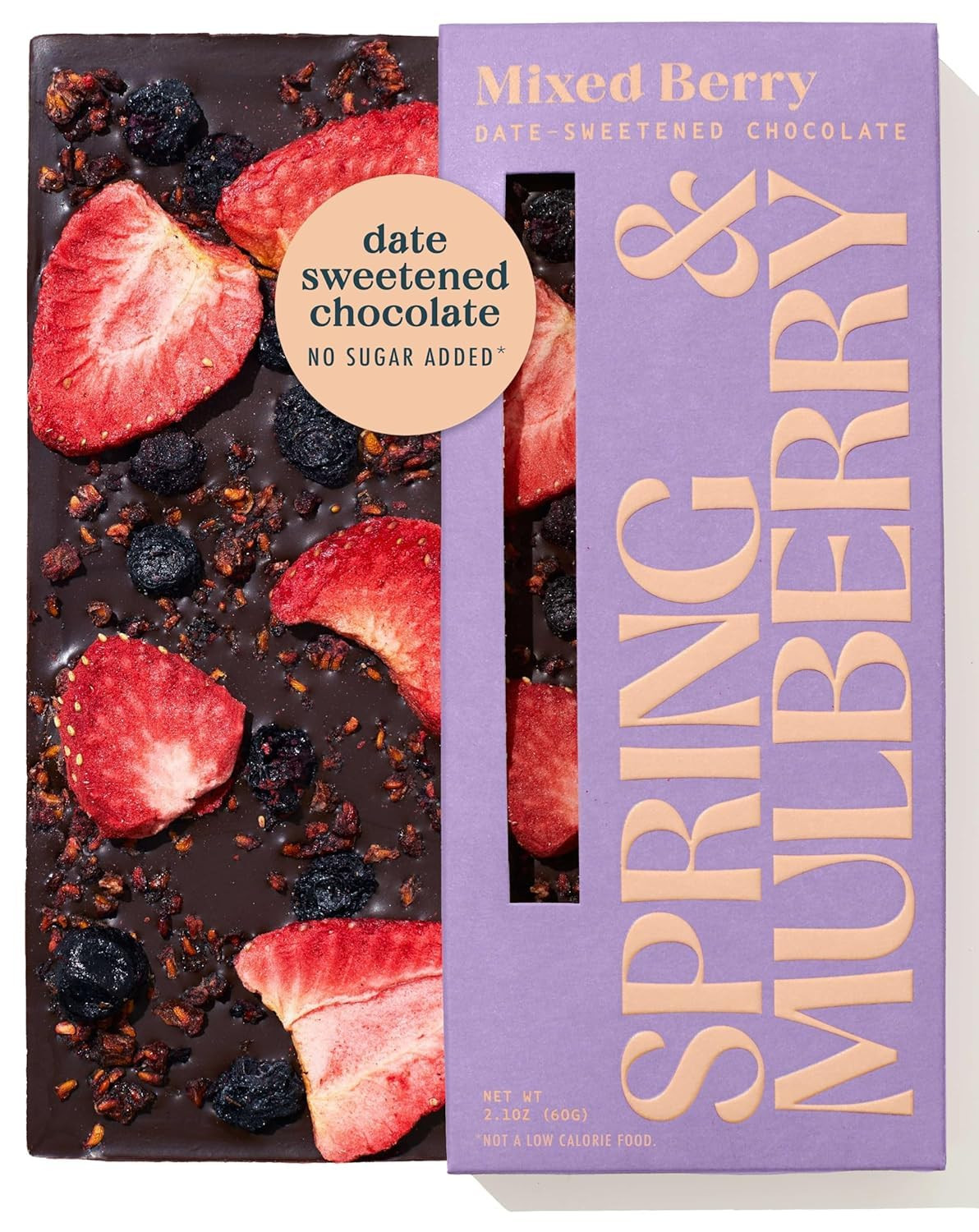 Spring & Mulberry Dark Chocolate Bars – Healthy Dark Chocolate, Date-Sweetened - Mixed Berry 3 Pack | Amazon (US)
