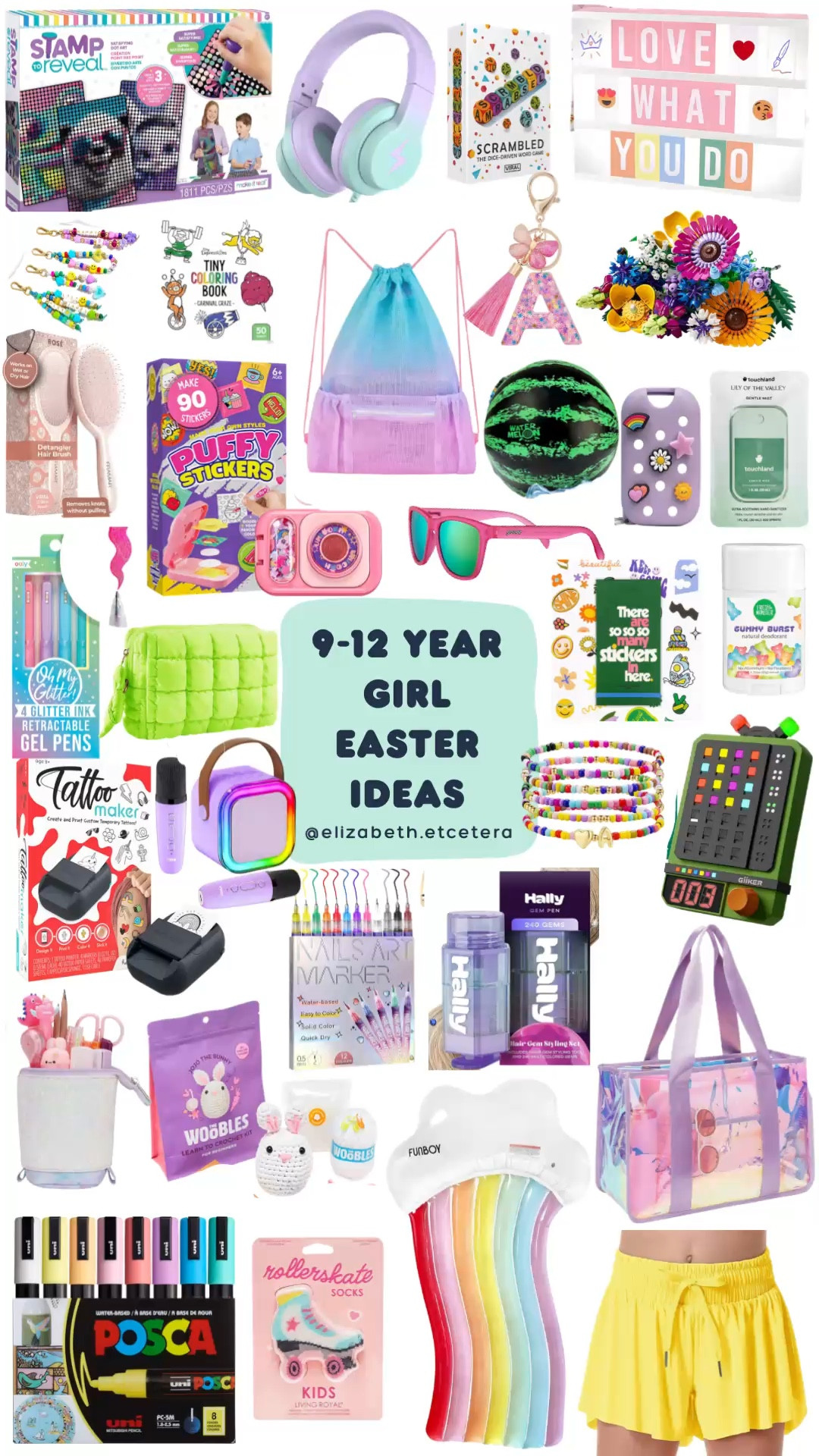 If you’re filling an Easter basket for a 9–12 year old girl, this is the age where it gets tricky.

They’re not little kids anymore but they’re not teens either… so I rounded up fun things my girls actually love — creative stuff, trendy accessories, and a few useful things too.

tween girl easter basket ideas, easter basket ideas for tween girls, easter basket ideas for 9 year old girl, easter basket ideas for 10 year old girl, easter basket ideas for 11 year old girl, easter basket ideas for 12 year old girl, tween girl easter gifts, gifts for tween girls, trendy gifts for tween girls, fun gifts for tween girls, creative gifts for girls, tween girl accessories, aesthetic gifts for tween girls, colorful tween accessories, girls craft kits, girls art supplies, sticker kits for kids, tween girl bracelets, kids bluetooth headphones, tween girl sunglasses, tween girl bags, cute keychains for girls, kids tech gadgets, tween girl summer accessories, pool toys for kids, inflatable pool toys, fun outdoor toys for kids, tween girl stationery, colorful pens and markers, kids drawing markers, posca markers set, kids sticker books, learn to crochet kit for kids, kids craft kits, girls friendship bracelets, mini bluetooth speaker for kids, tween girl sleepover gifts, tween girl self care gifts, girls hair accessories, girls fidget gadgets, fun desk accessories for kids

#LTKBaby #LTKKids #LTKmomlife