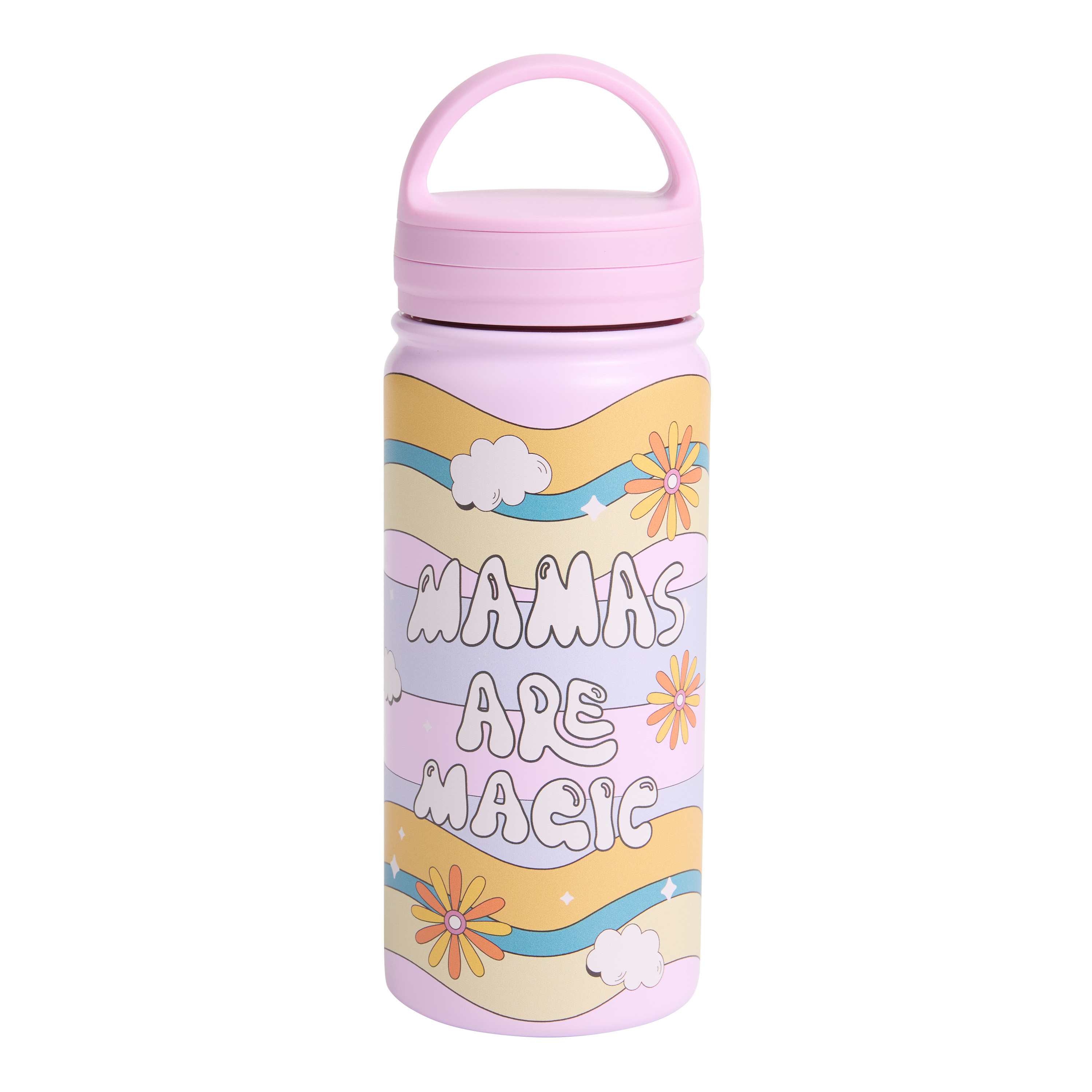 Lavender Stainless Steel Mamas Are Magic Water Bottle | World Market