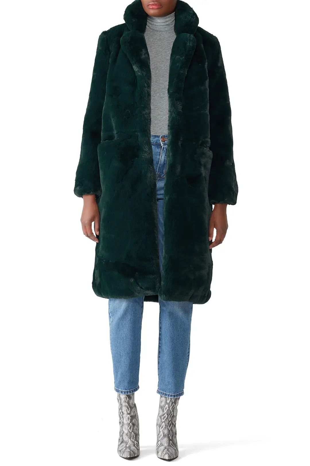 Apparis Laure Faux Fur Coat | Rent The Runway